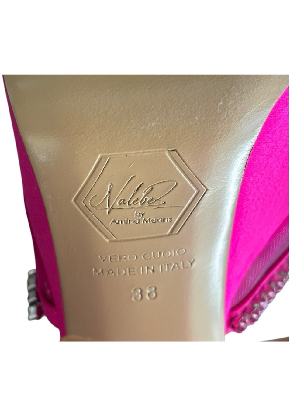 Nalebe Stellar Satin Platform Sandals - Picture 9 of 10